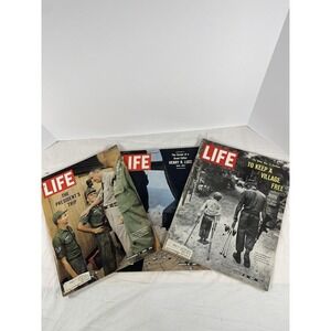 Vintage LIFE Magazine Lot (3) 1966–67 Vietnam War Coca-Cola Pall Mall Ads